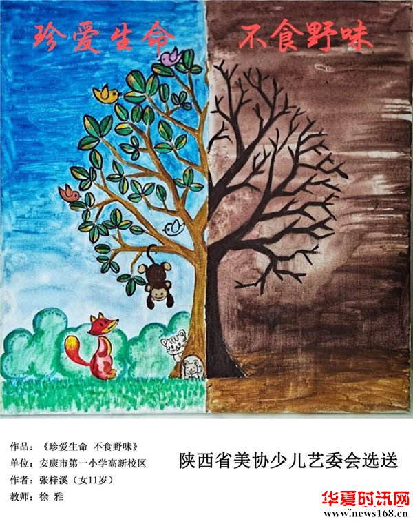 西安市电子科技大学附属小学：韩雨茜作品《中国加油 共克时艰》