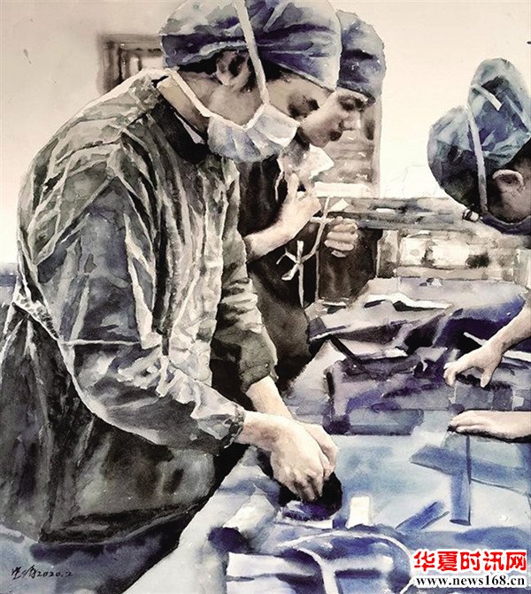 《齐心协力》（粉画）  史涛 作