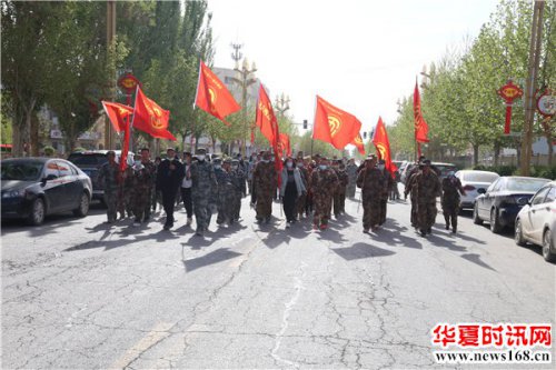 第一师七团开展庆祝建党百年主题徒步活动