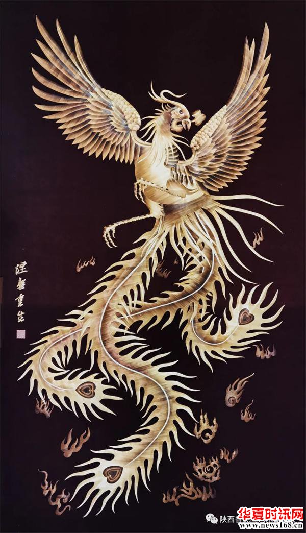 《涅磐重生》/ 麦秆画 / 贺兴文